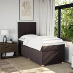 vidaXL Sommier à lattes de lit avec matelas Marron foncé 90x190 cm