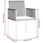 vidaXL Ensemble de salle à manger de jardin de 9 pièces avec coussins en poly rattan noir