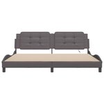 vidaXL Cadre de lit avec LED sans matelas Zadar gris 200x200 cm