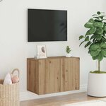 vidaXL Meuble TV mural chêne artisanal 60x30x41 cm