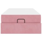 vidaXL Cadre de lit avec matelas avec matelas 2 Pièces Rose Velours