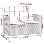 Salon de jardin meuble d'extérieur ensemble de mobilier avec coussins 4 pièces résine tressée gris 02_0018294