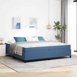 vidaXL Cadre de lit Bleu 200 x 200 cm Tissu en velours côtelé