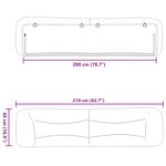 vidaXL Coussin de tête de lit crème 200 cm tissu