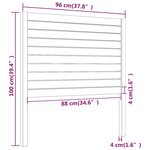 vidaXL Tête de lit Blanc 96x4x100 cm Bois massif de pin