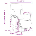 vidaXL Fauteuil inclinable avec repose-pied jaune velours