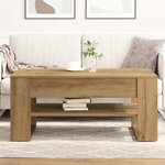 vidaXL Table basse chêne artisanal 102 x 55 x 45 cm Bois d'ingénierie