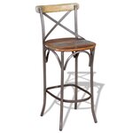 vidaXL Tabouret de bar Bois de récupération massif
