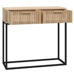 vidaXL Table console 80x30x75 cm bois d'ingénierie et fer