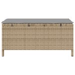 Set de Salle à Manger de Jardin 3 Pièces avec Coussins Beige en Rattan Poly et Acacia
