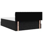 vidaXL Cadre de lit ottoman avec matelas noir 140x190 cm velours