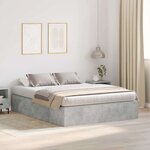 vidaXL Cadre de lit Gris béton 200 x 160 x 31 5 cm Bois d'ingénierie