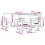 vidaXL Ensemble de canapés d'extérieur 7 pc Gris Naturel et Clair