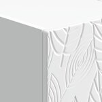 vidaXL Cabinet de chevet mural Blanc brillant 34 5 x 33 x 40 cm