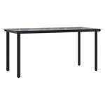 vidaXL Ensemble à manger de jardin 5 Pièces Noir Rotin PVC