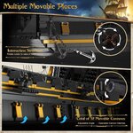 Mould King 13186 - Ensemble de maquettes de bateaux pirates noirs