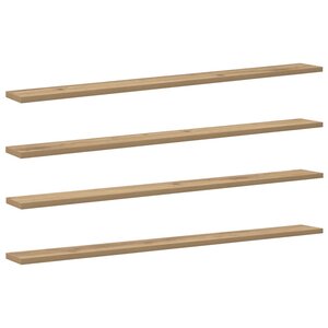 vidaXL Étagère à livres 4 Pièces Marron 100 x 10 x 1 5 cm