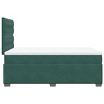 vidaXL Sommier à lattes de lit et matelas Vert foncé 120x200cm Velours