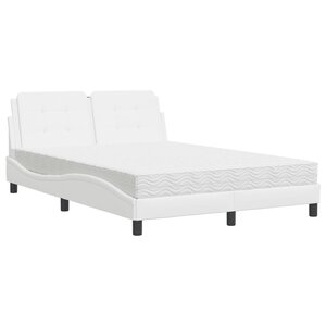 vidaXL Cadre de lit sans matelas Zadar blanc 140x190 cm similicuir