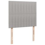 vidaXL Sommier à lattes de lit et matelas gris clair 120x190 cm tissu
