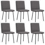vidaXL Chaises à manger lot de 6 gris similicuir