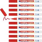 Marqueur Craie Liquide 4085 Rouge Pointe Ronde 1-2 mm x 10 EDDING