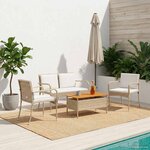 vidaXL Ensemble de jardin avec coussin acier