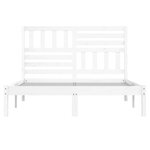 vidaXL Cadre de lit sans matelas blanc 120x190 cm bois de pin massif