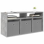 vidaXL Basboard avec tiroir Gris béton 87 x 27 5 x 43 cm