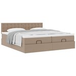VidaXL Cadre de lit ottoman et matelas cappuccino 200x200cm similicuir