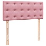 vidaXL Lit ottoman avec matelas et LED rose 120x190 cm velours