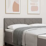 vidaXL Tête de lit LED Taupe 160 cm tissu