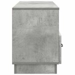 vidaXL Meuble TV Gris béton 102 x 34 5 x 47 cm Bois d'ingénierie