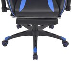 vidaXL Chaise de bureau inclinable avec repose-pied Bleu