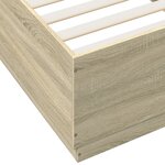vidaXL Cadre de lit avec LED sans matelas chêne sonoma 100x200 cm