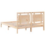 vidaXL Cadre de lit extra long sans matelas 160x210 cm bois massif