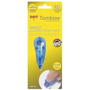 rouleau correcteur jetable MONO CCE, 4,2mm x 6m, bleu TOMBOW