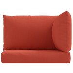 vidaXL Coussins de palette lot de 3 rouge mélangé tissu