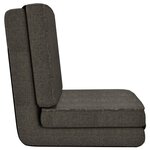 vidaXL Chaise pliable de sol Gris foncé Tissu