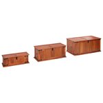 vidaXL Coffres de rangement 3 Pièces Bois d'acacia solide