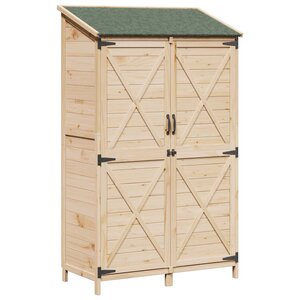 vidaXL Abri de jardin Naturel 106 x 56 x 176 5 cm Bois d'ingénierie