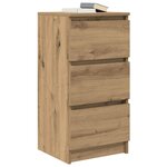 vidaXL Buffet chêne artisanal 37 5x35x76 cm bois d'ingénierie
