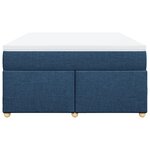 vidaXL Sommier à lattes de lit avec matelas Bleu 160x200 cm Tissu