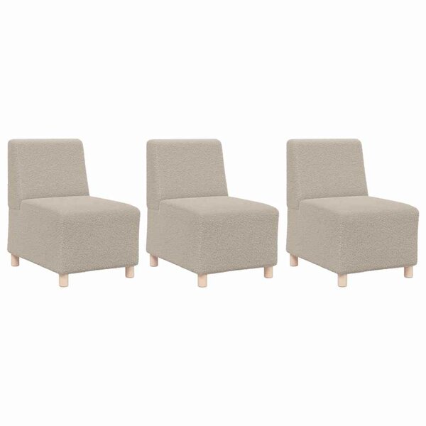 vidaXL Unité de Sofa Modulaire Sans Accoudoirs 3 Pièces Gris clair