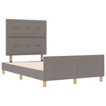 Lit vidaXL Taupe 120x200 cm en Tissu