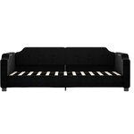 vidaXL Lit de jour avec matelas noir 80x200 cm tissu