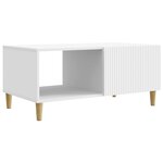 vidaXL Table basse Blanc 90 x 50 x 40 cm Bois d'ingénierie