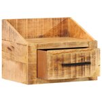vidaXL Table de nuit 40x30x30 cm en bois brut de manguier