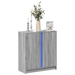vidaXL Buffet avec LED sonoma gris 77x34x85 cm bois d'ingénierie