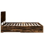 vidaXL Cadre de lit Chêne fumé 150 x 200 cm Bois d'ingénierie